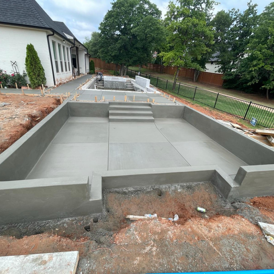 Pool Deck with Fire Pit 