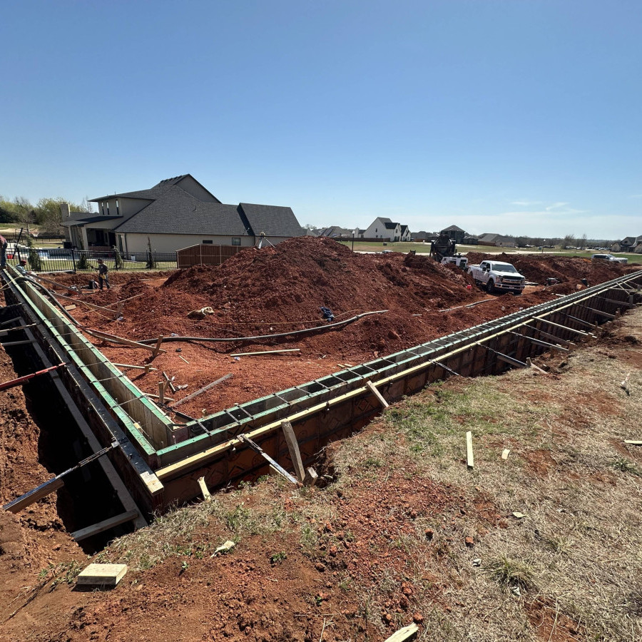 Retaining wall formed 